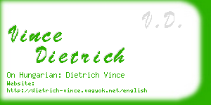 vince dietrich business card